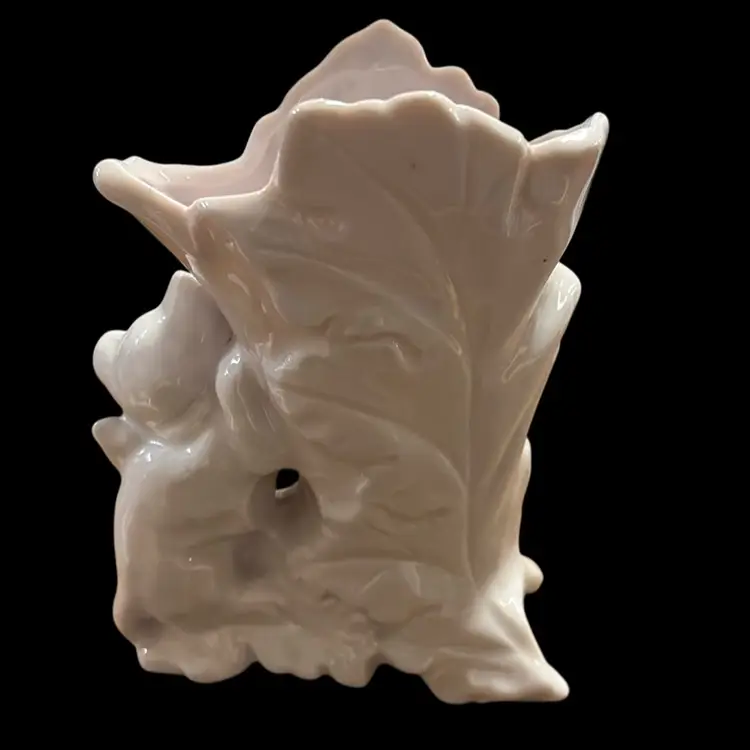 Pink Floral Cat vase