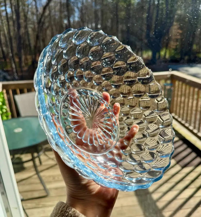 Anchor Hocking Blue Bubble Bowl