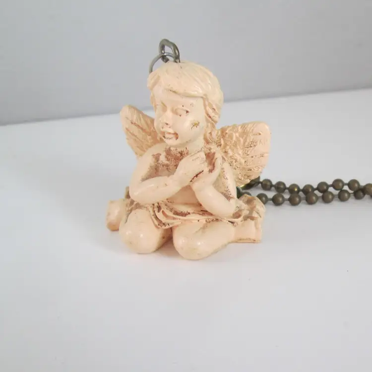 Vintage Fan Impressions Cherub Angel Light Pull Chain