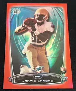 Jarvis Landry 2014 Topps Bowman Rookie RC Red Foil Parallel /199 #27 Miami Dolphins