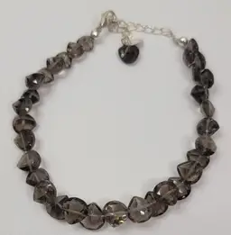 Smokey Quart and sterling bracelet.