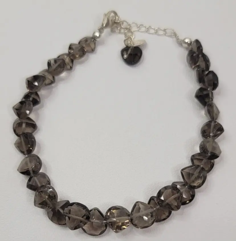 Smokey Quart and sterling bracelet.