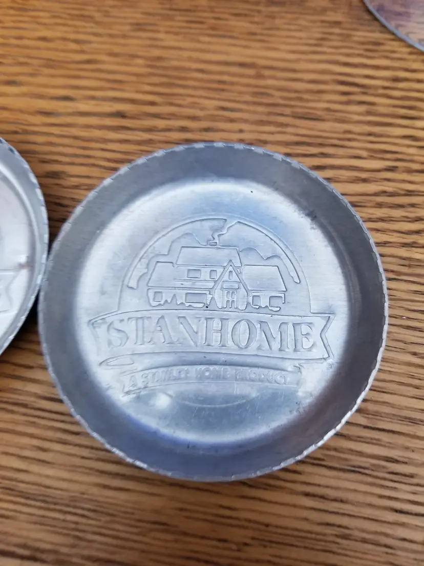 Pair of advertising coasters from StanHome, A Stanley Home Product