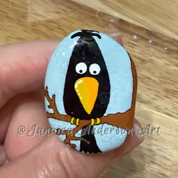 2217 Painted Stone Fridge Magnet