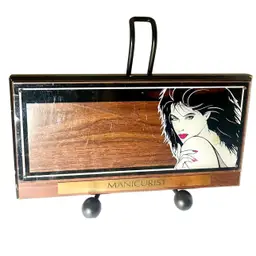Vintage Wooden Nail Salon Manicurist Wall Plaque 16x 7x 1