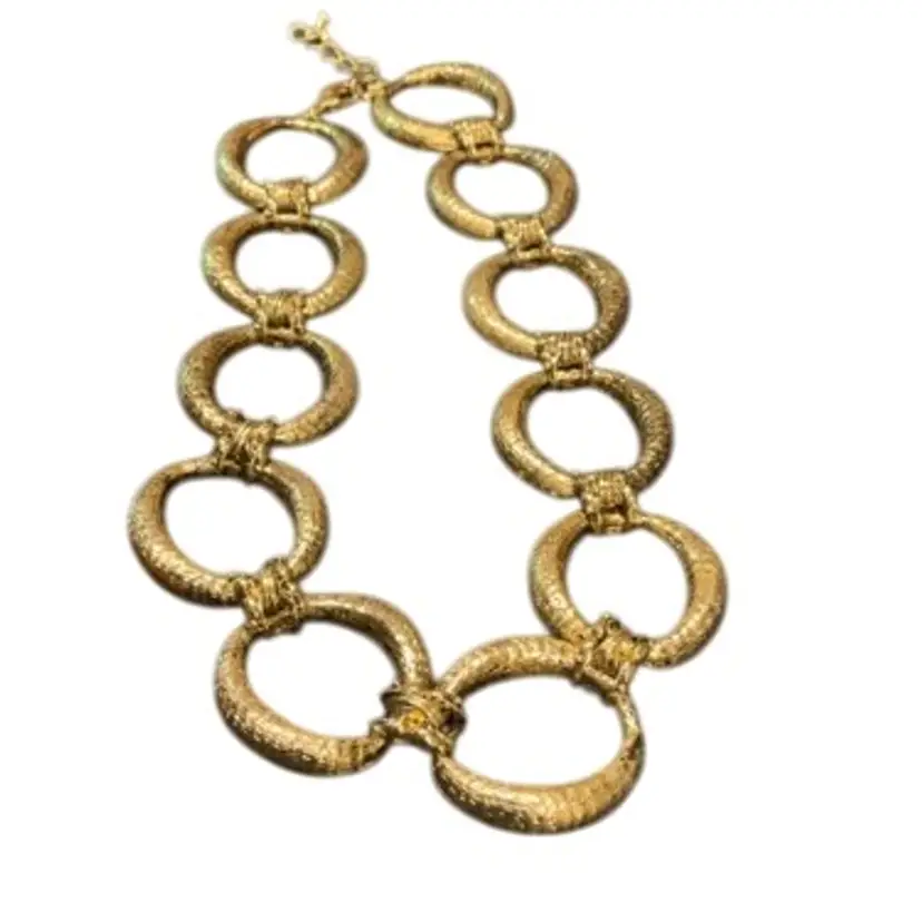 Oval Chain Gold Tone Necklace