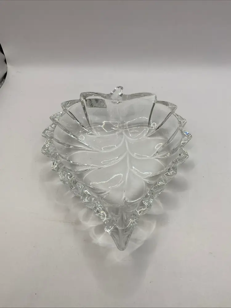 Marquis Waterford Crystal Aspen Leaf Candy or Nut Dish Made In Germany