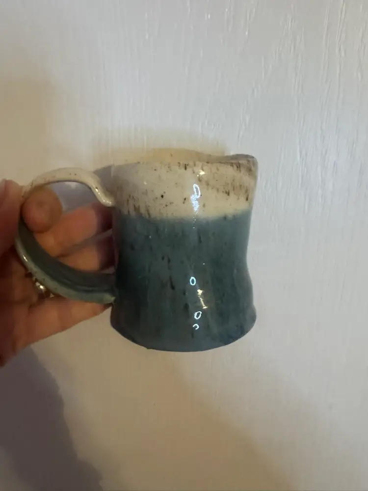 Small Handmade Pottery Cup And Bowl - Signed By Potter. 4” Mug, 2” Bowl/Dish - Sold Together.