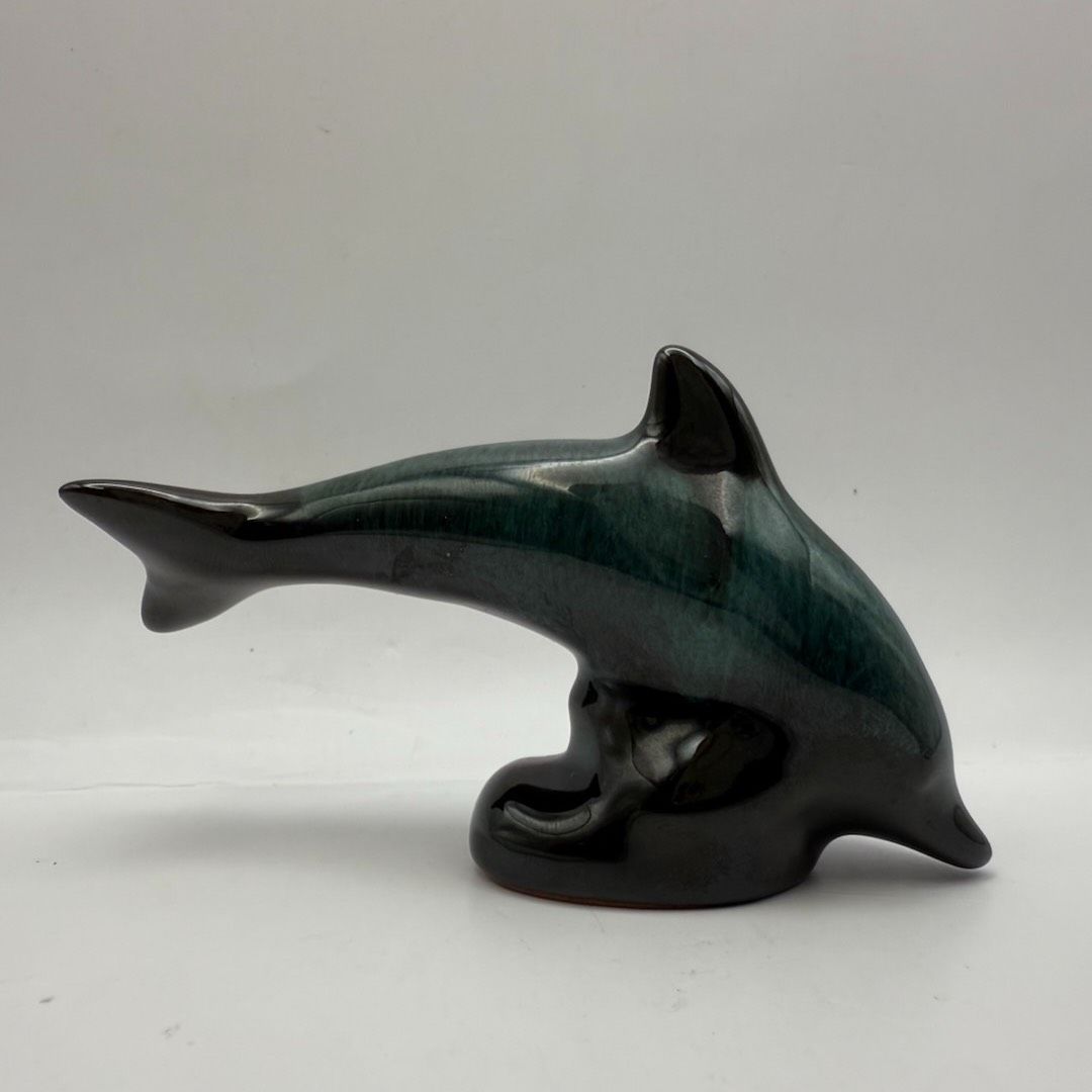 Niknax · Blue Mountain Pottery Dolphin Figurine 3.5x2”
