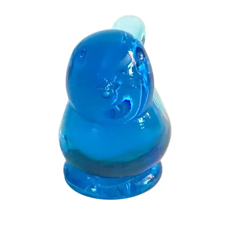 Bluebird of Happiness Art Glass Figurine Signed 1991