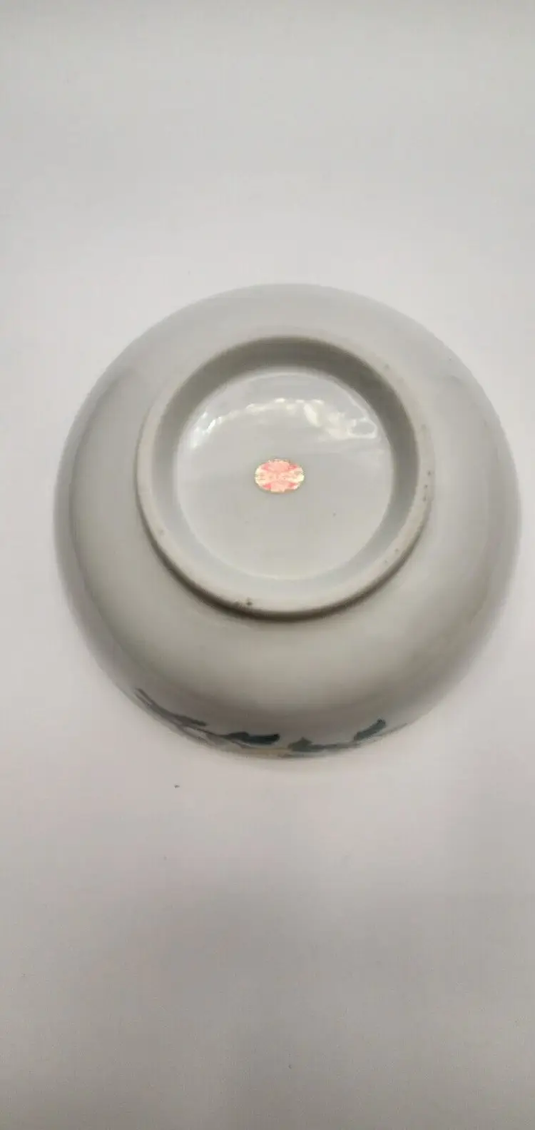 Vintage Enesco Chinoiserie Beautiful Porcelain Bowl Colorful Bird and Flowers