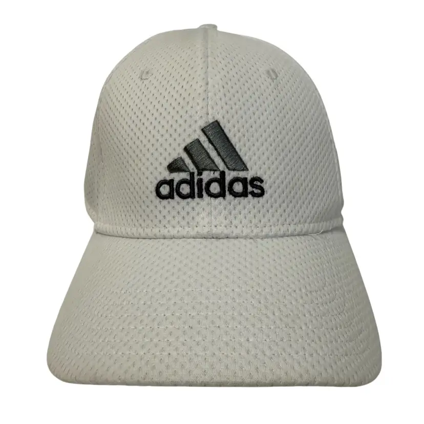 Adidas Originals White Lead Zags II A Flex Fitted Stretch Men’s Hat - S/M