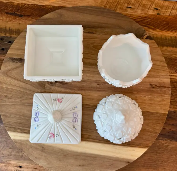 Westmoreland Wedding Box & Egg-shaped Candy Dish- Set Of 2