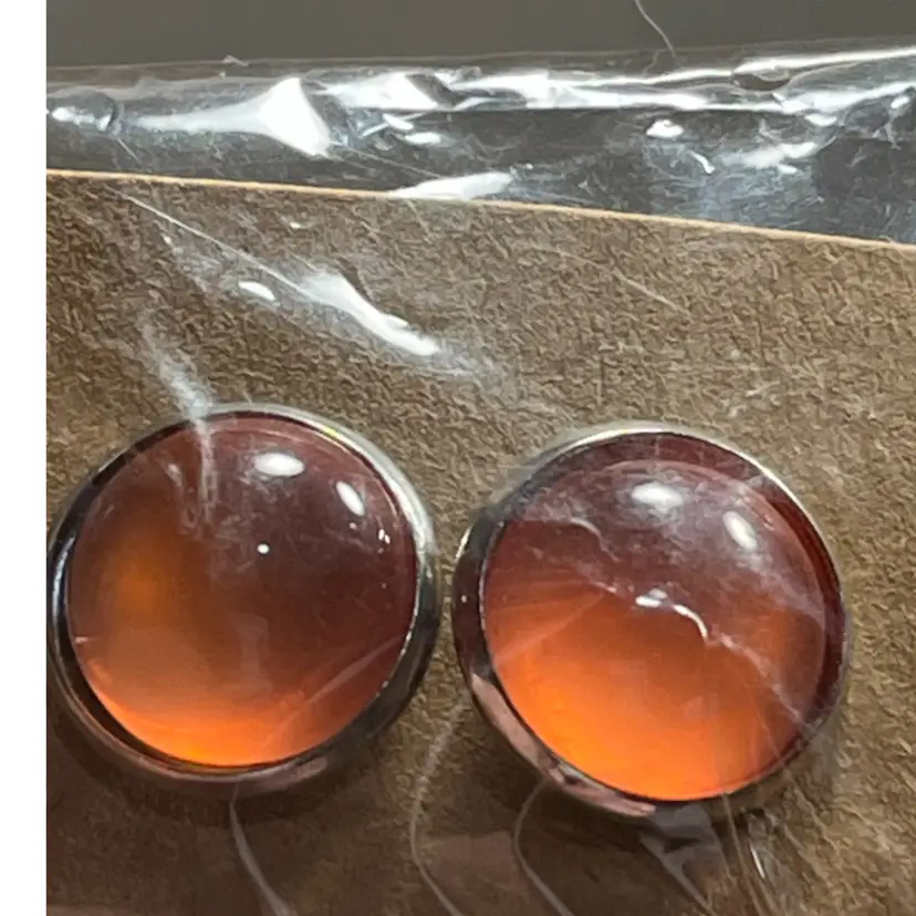 Stud Moonstone Earrings Made By Me - As Shown In Picture