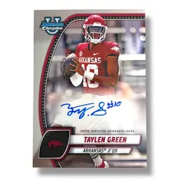Taylen Green Auto 2024 Bowman University Chrome Prospect Autographs