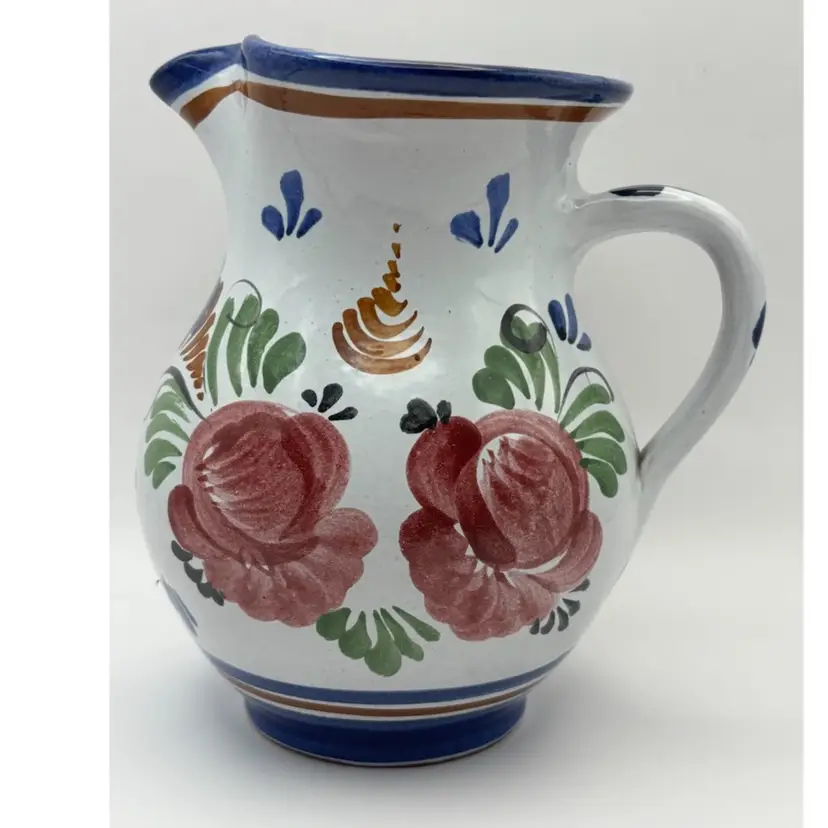 Austrian Hand painted Pottery Pitcher