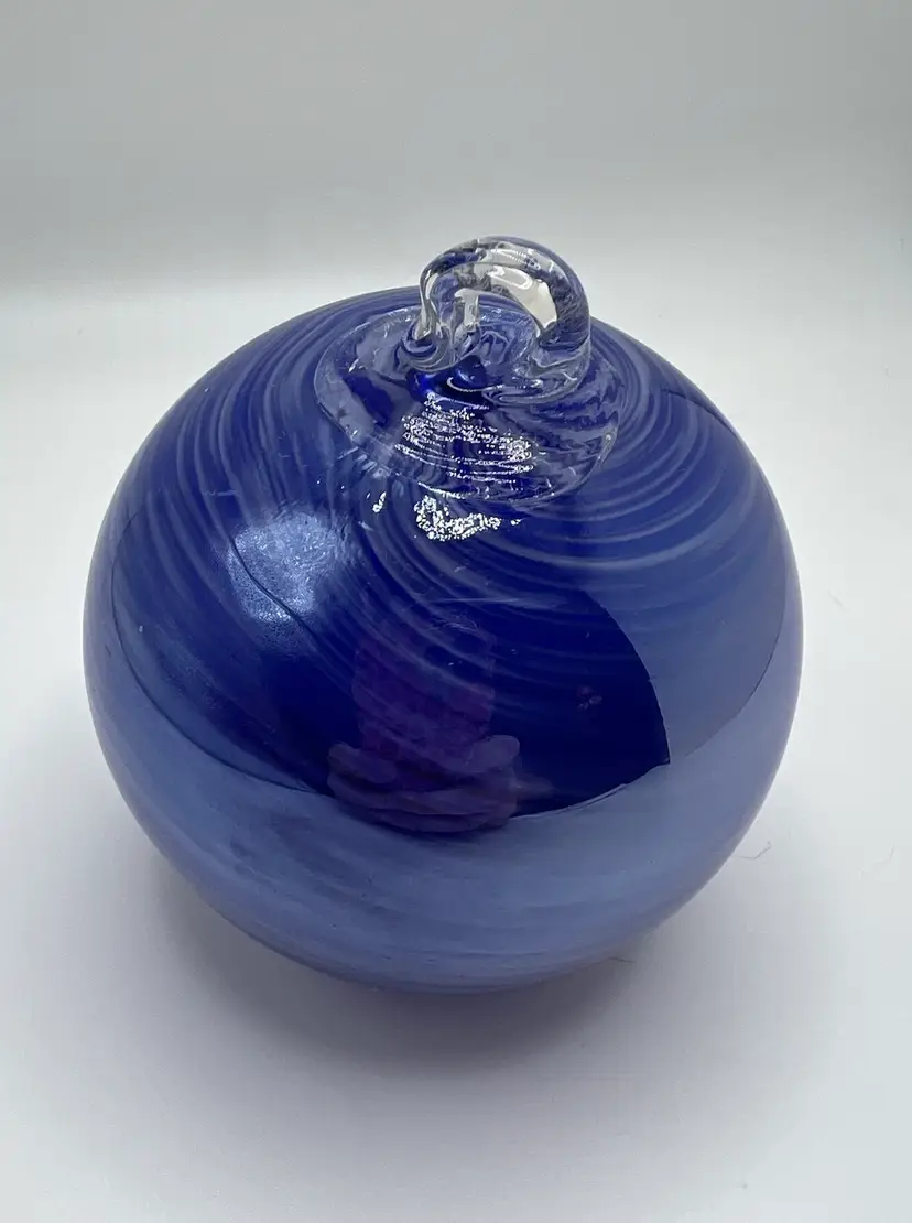 Handblown Art Glass Orb Ornament