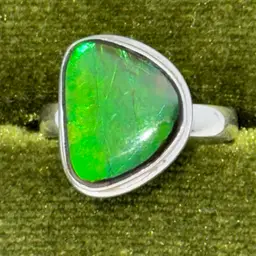 925 Ammolite Ring Size 8.5