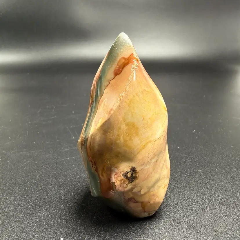 Natural Polychrome Jasper Flame Crystal Stone Healing 3.5" 174g