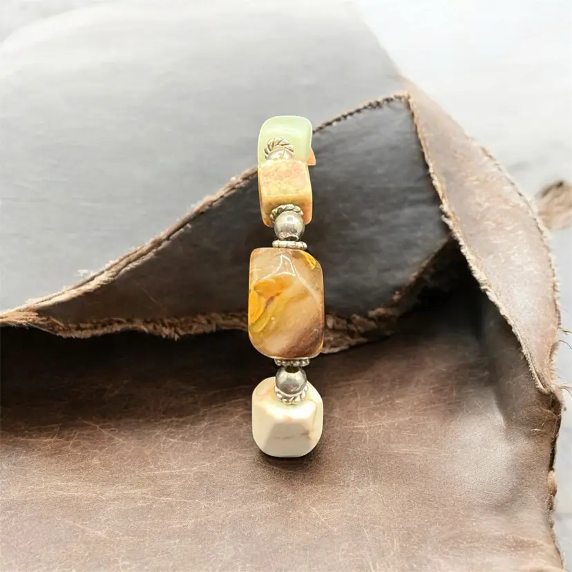 Genuine Gemstone Artisan Bracelet 7β KK44