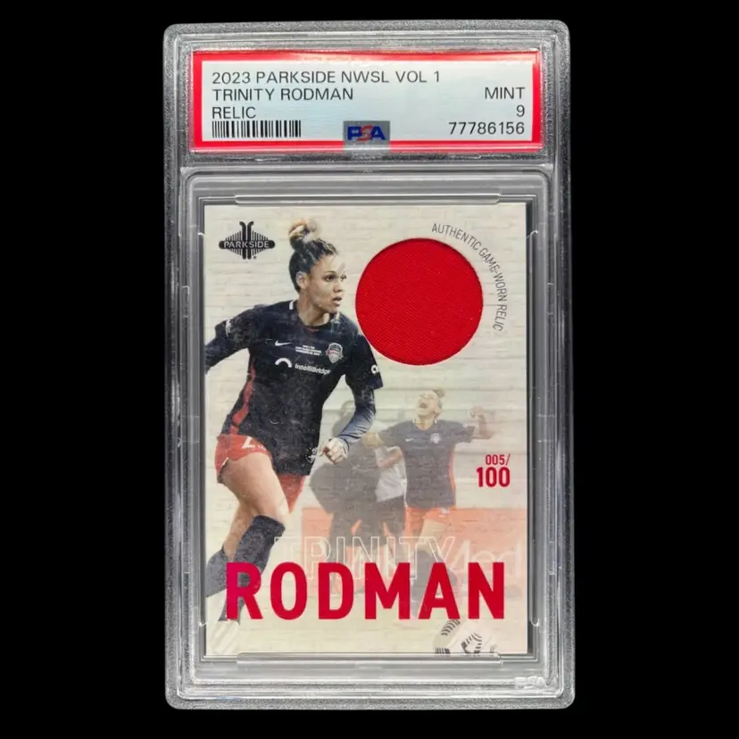 Trinity Rodman 2023 Parkside NWSL Vol 1 Relic /100 PSA 9 Washington Spirit Soccer Card