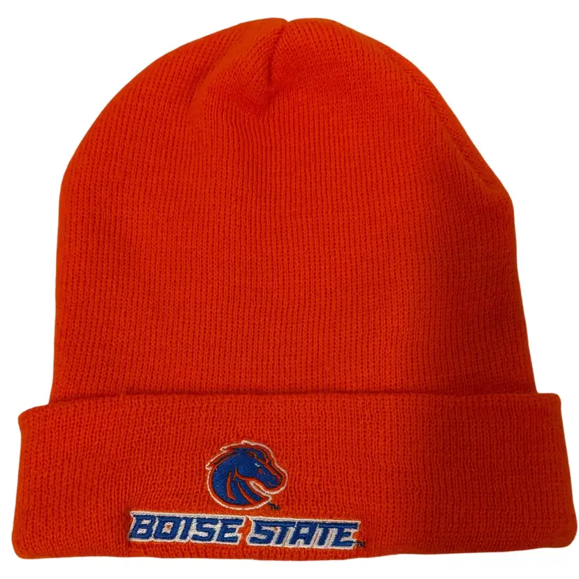 Boise State NCAA Orange Cuffed Embroidered Winter Unisex Beanie by Capamerica