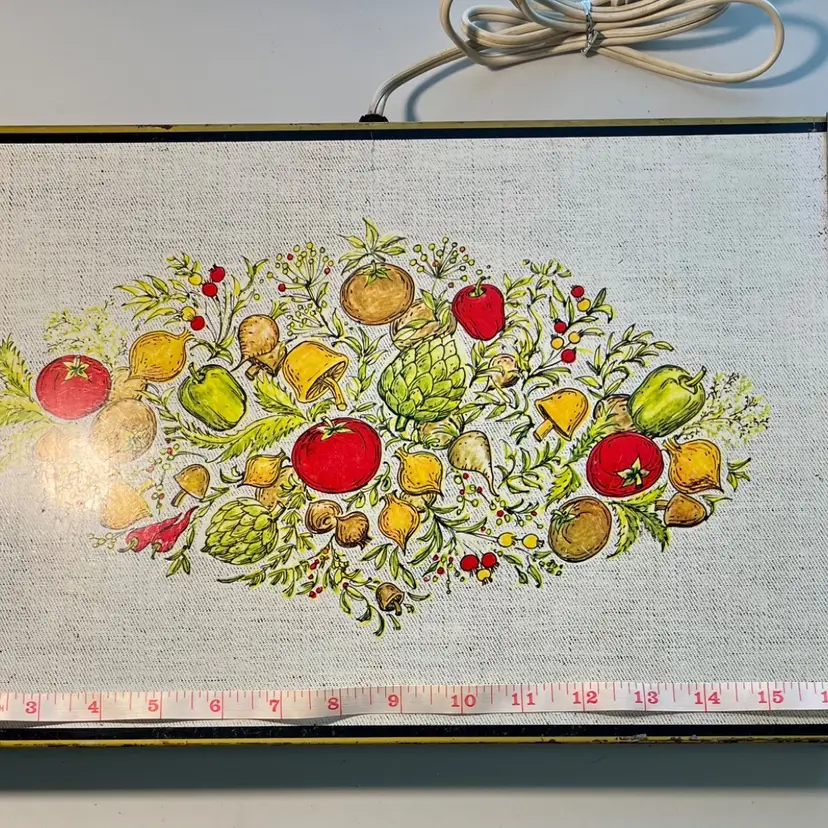 Vintage MCM Corning Spice Of Life By Warm-O-Tray, Food Warming Tray Model #60, Atlantic Precision 115 V AC-DC 100 Watts, Made In New York, NY