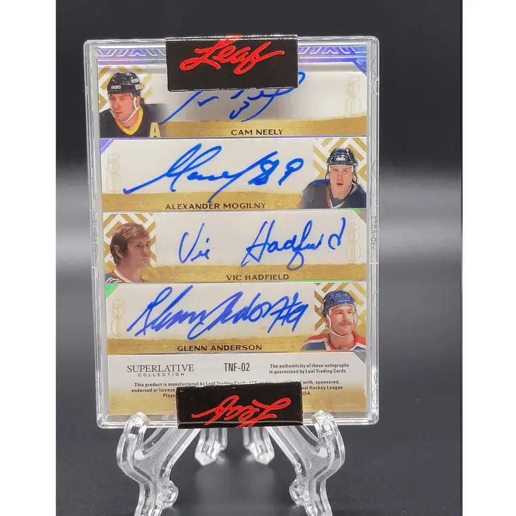 2021 Leaf Superlative Sealed 8x-Auto Lemieux Hull Roenick LaFontaine Mogilny /2