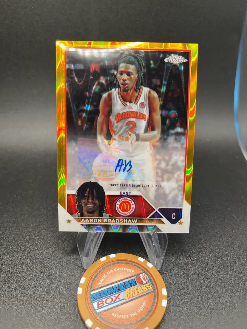 Aaron Bradshaw Gold Wave Auto /50 Topps Chrome McDonald’s Kentucky Wildcats