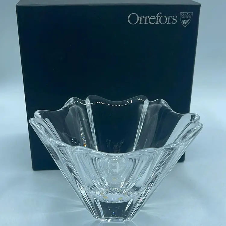 Orrefors Crystal Bowl With Box 5.5” x3.5”