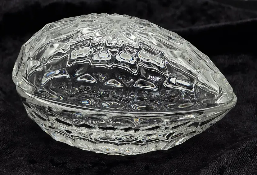 Crystal Egg Trinket Dish Made in Yugoslavia