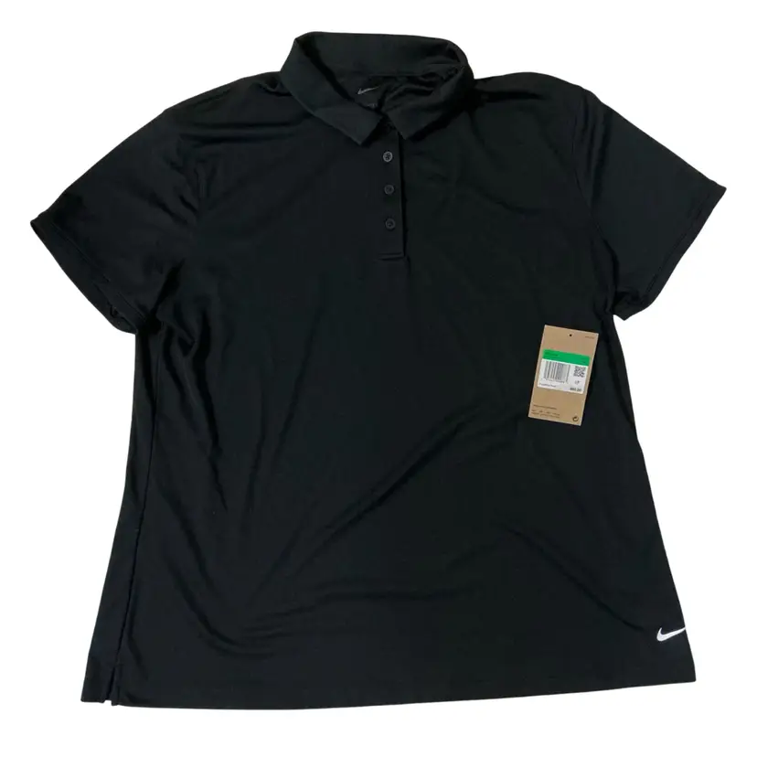New$60 Nike Women Golf Polo Shirt Drifit Xl Black New