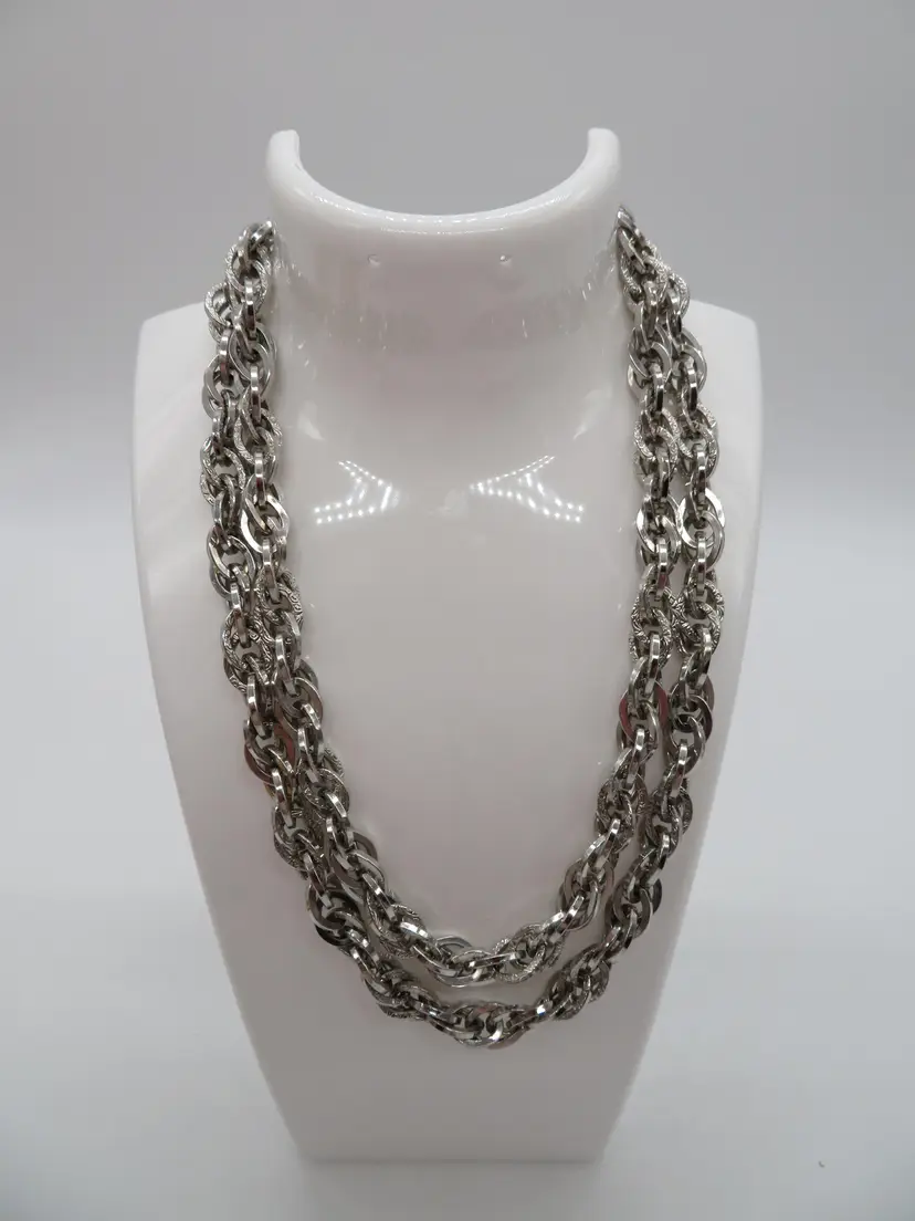 Vintage Sarah Coventry Necklace set Silver tone Chain style can be combined