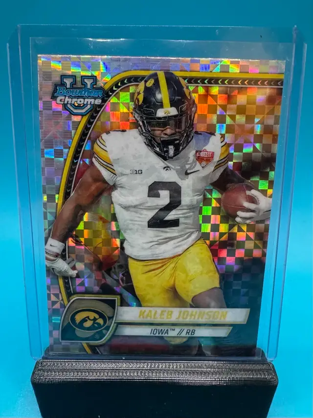 Kaleb Johnson Bowman Chrome U X-Fractor Pittsburgh Steelers