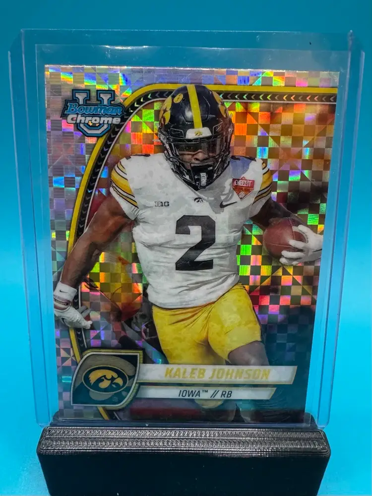Kaleb Johnson Bowman Chrome U X-Fractor Pittsburgh Steelers