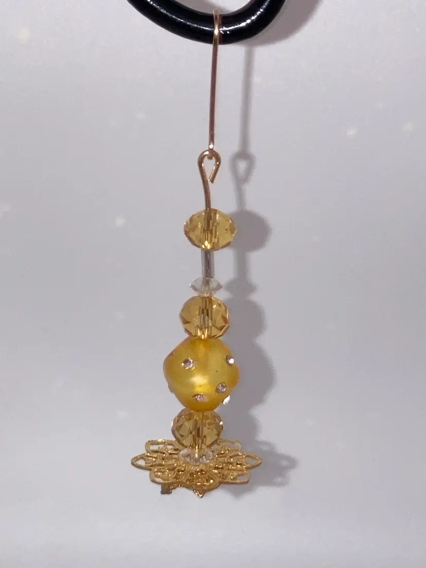 Miniature Perfume Bottle Ornament!  Made By Me! 2” When Hanging!