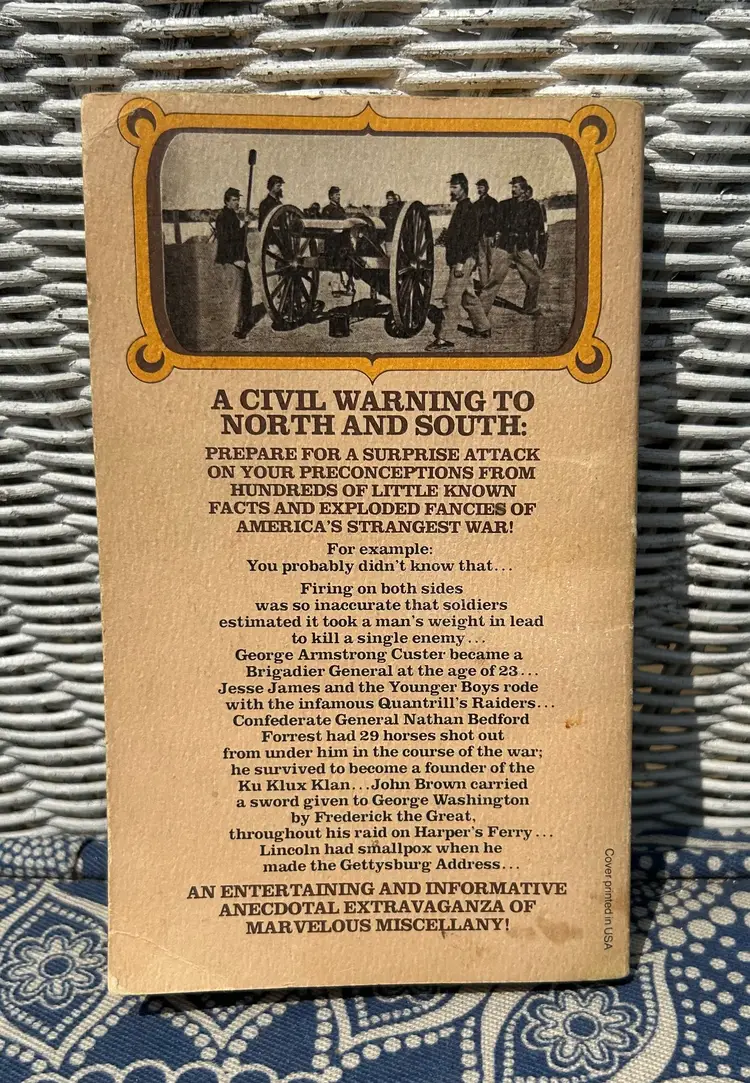 Vintage ‘Our Civil War' by Erma Bombeck Vintage Fawcett Crest Book 1975