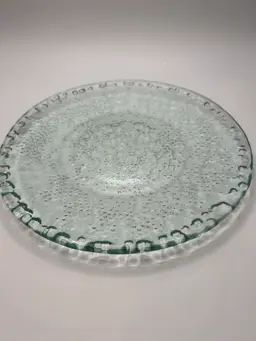 Vintage Recycled Glass Plates 5 Pcs