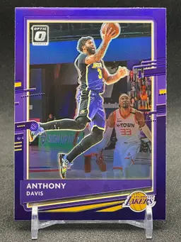 2020-21 Panini Optic Basketball - Anthony Davis Purple Prizm #42