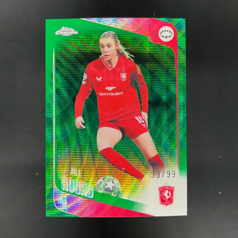 Jill Roord 2025/26 Topps Chrome UWCL Green Wave /99 Twente Soccer Card
