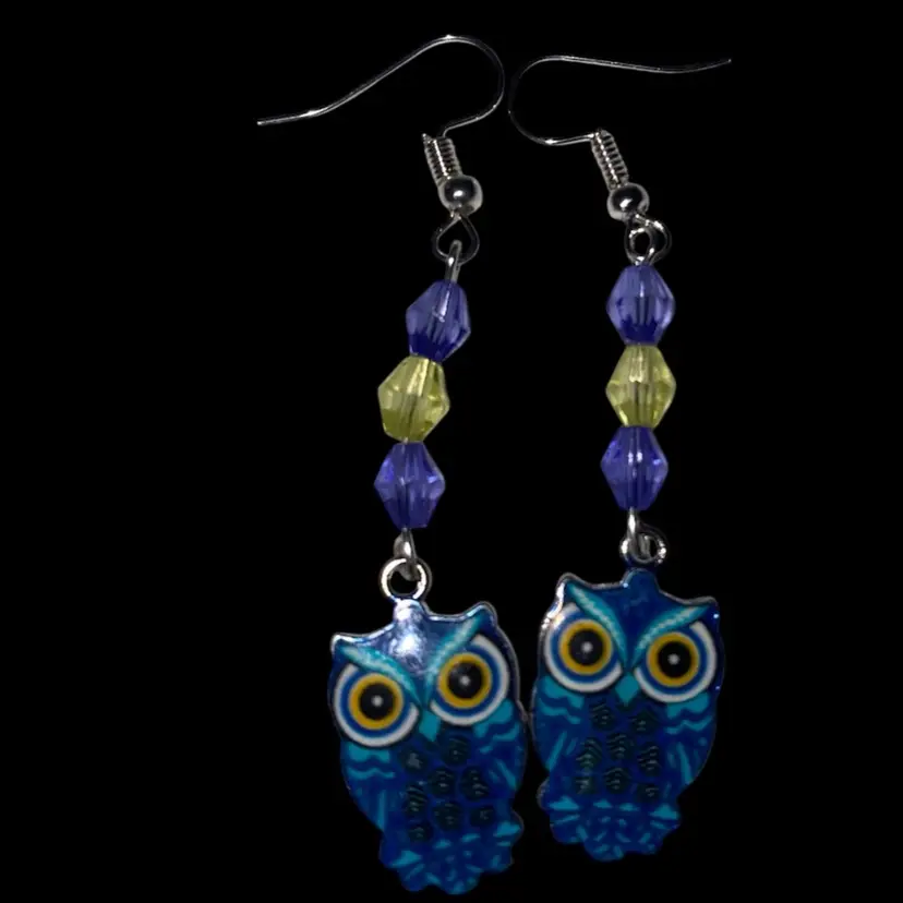 Fun Owl Earrings, Made With Love, By Me!