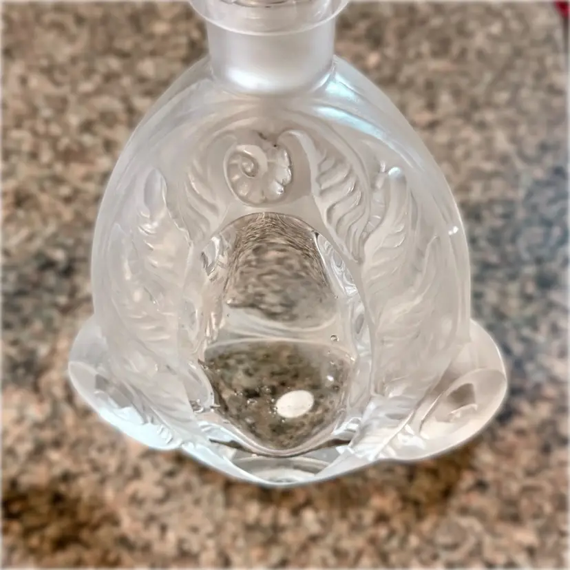 !fReE sHiPpInG! Vintage Art Deco Clear Ingrid Bohemian Glass Decanter **GLOWS**