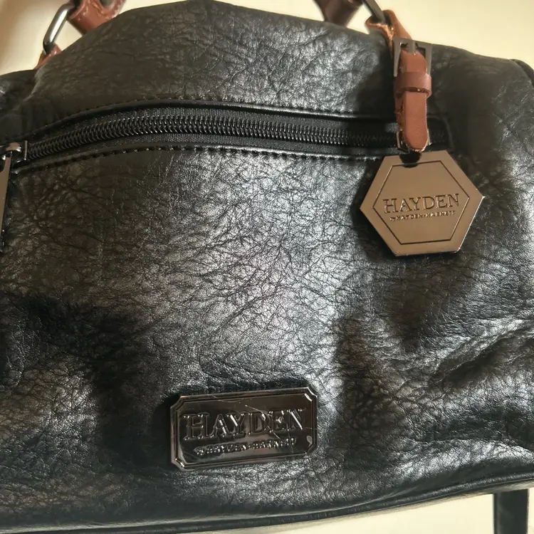 Hayden Harnett Studded Black And Brown Purse