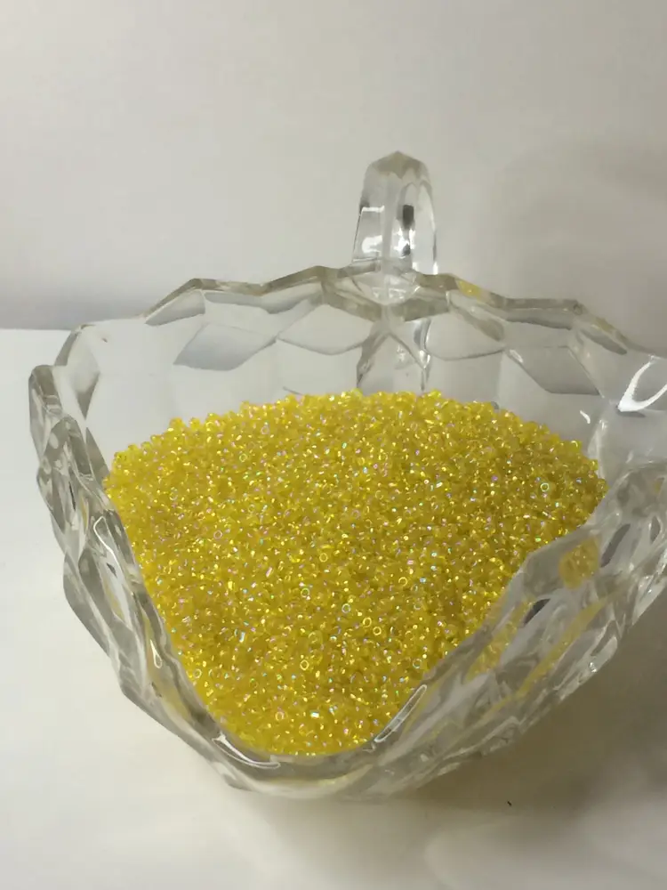 #1 Yellow Iridescent Seed Beads 4.8 oz