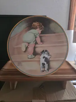 Plate "A child Best friend"by Bessie pease catman