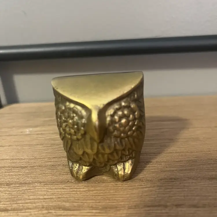 Vintage Mid Century Modern Brass Owl
Figurine.
