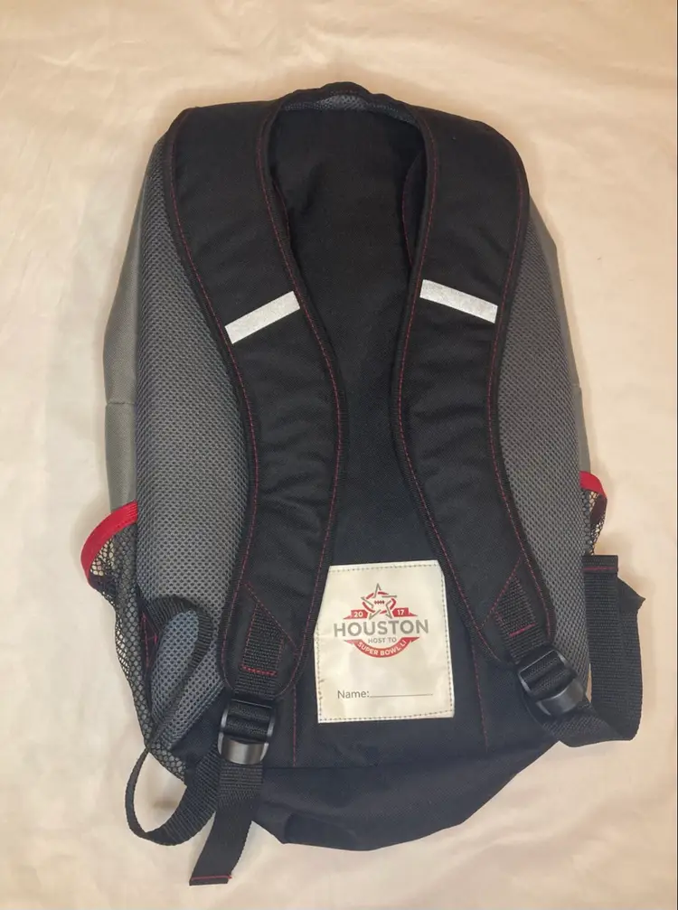 2017 SUPERBOWL LI (51) HOUSTON VOLUNTEER BACKPACK + BRACELET NE Vs. AT