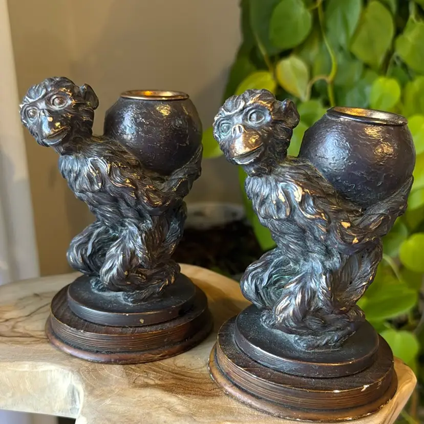 4.5” Monkey Candle Holders