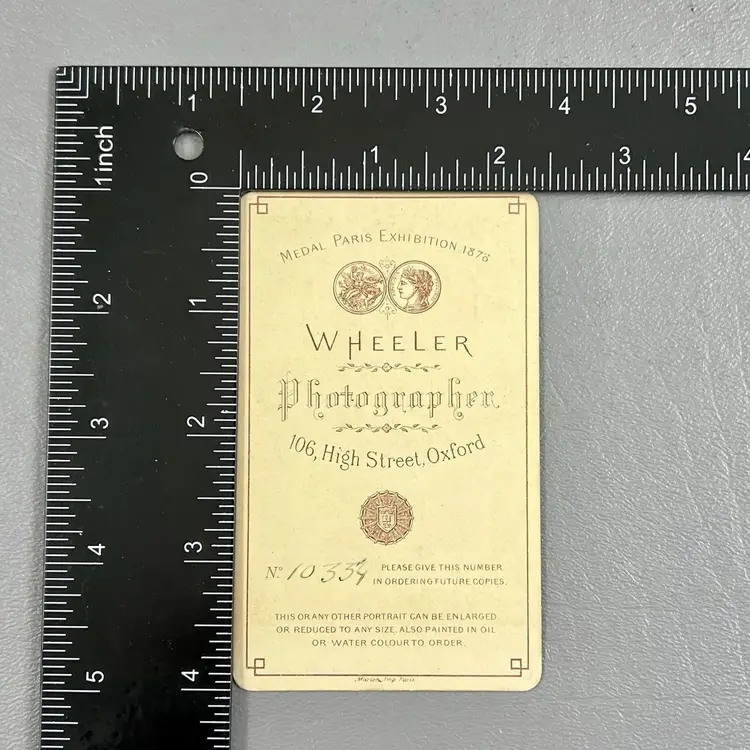 Antique CDV Photo Man Oxford England W.H. Wheeler High St Victorian Portrait 1800s