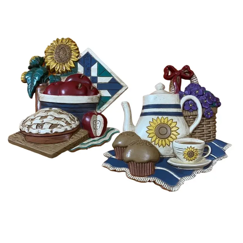 Burwood Plastic Sunflower Cottage Kitchen Wall Decor 